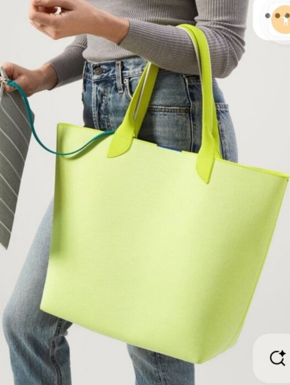 Rothy's The Lightweight Tote Bag In Lemon-Lime